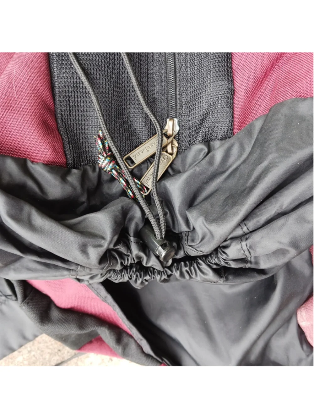 Vintage Greatland Outdoor Maroon Hiking Backpack Waist Strap